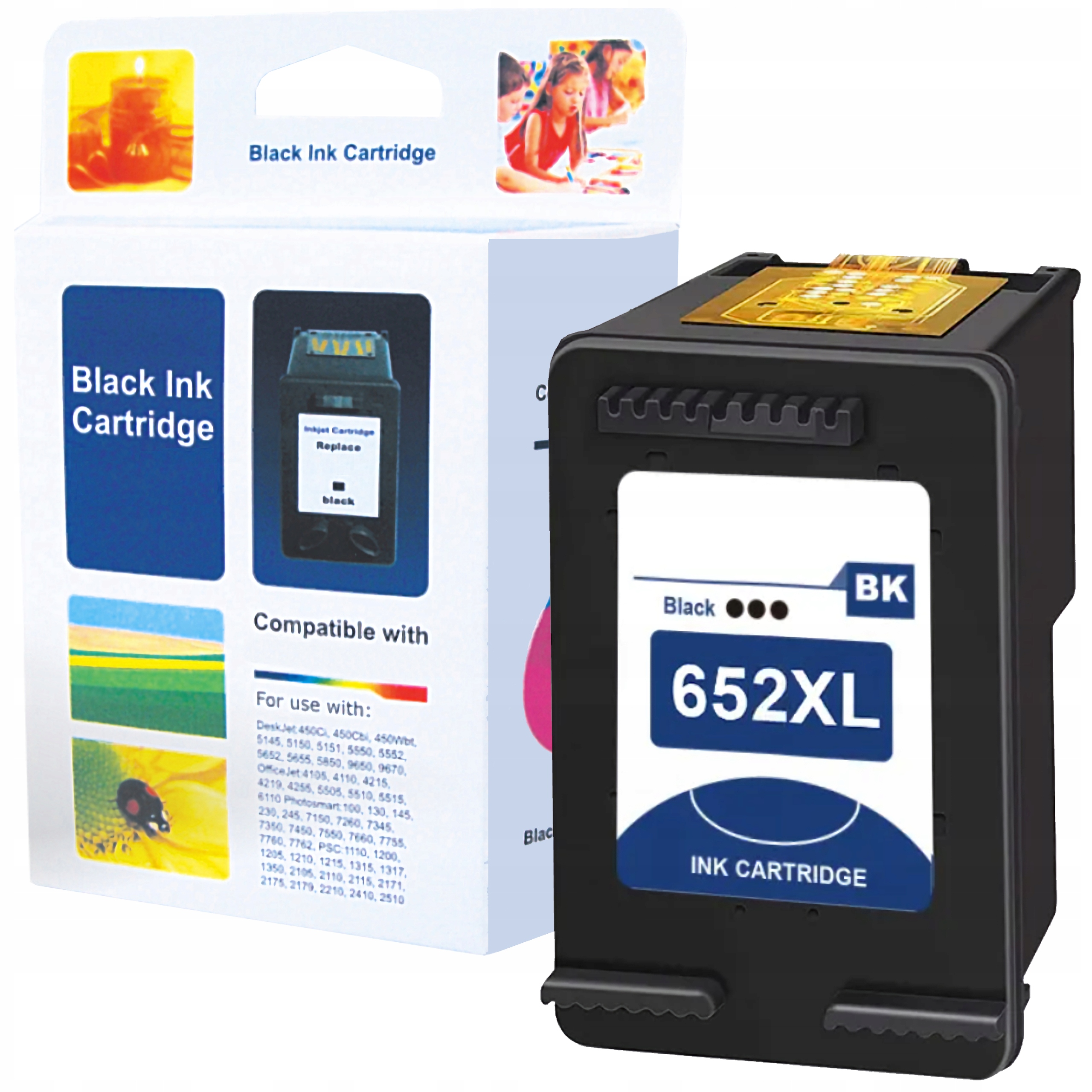 Nový atrament 1one 652 BK XL 2135 3635 3835 4535 5075 pre HP black (black)